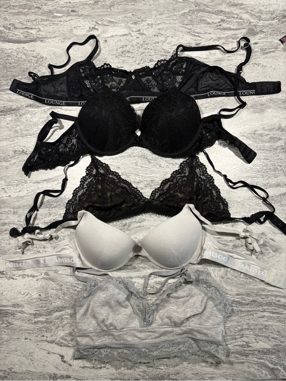 5-Piece Bra & Bralette Bundle | Lounge, Aerie, Bamboo & More